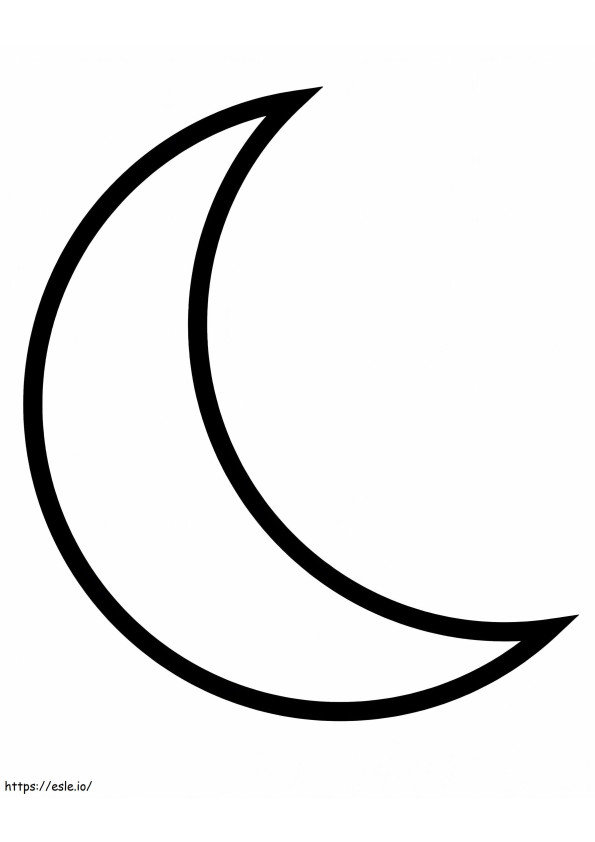 Einfacher Mond ausmalbilder