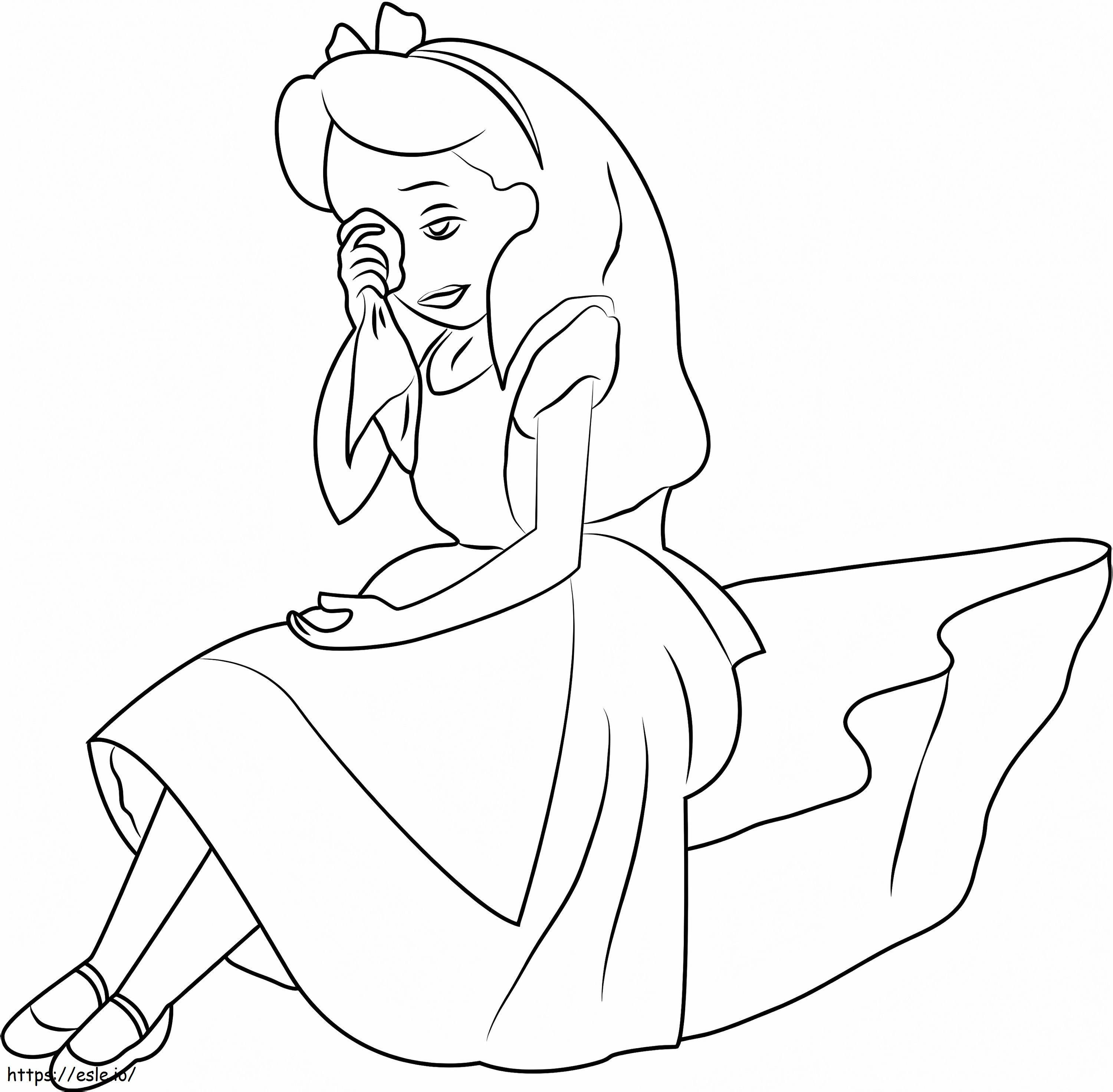 Alice Is Crying coloring page