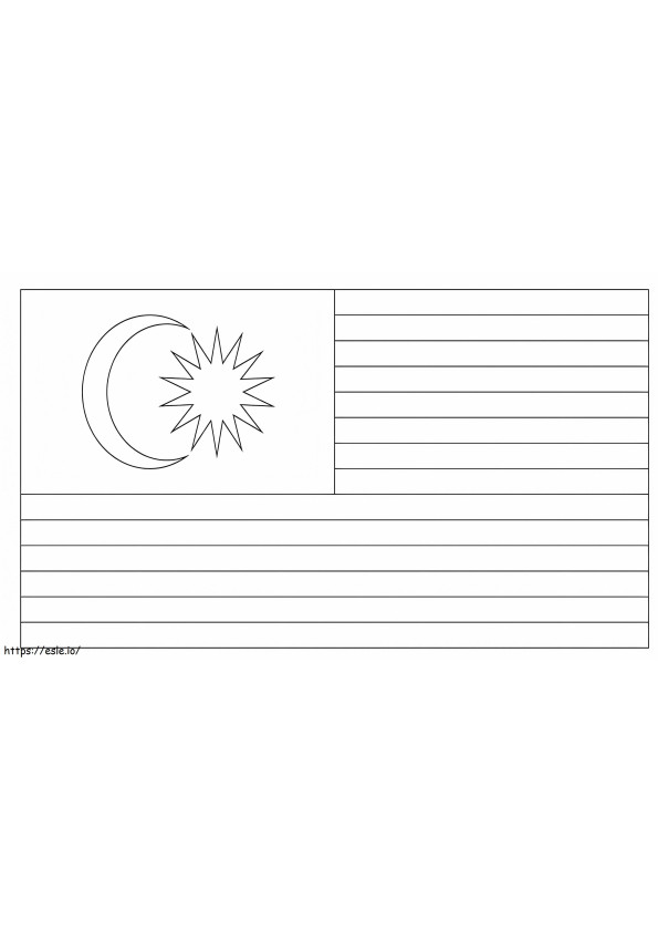 Malesian lippu värityskuva