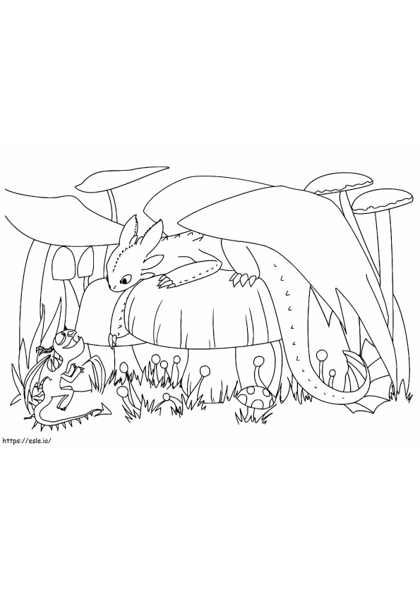 Toothless To Print coloring page