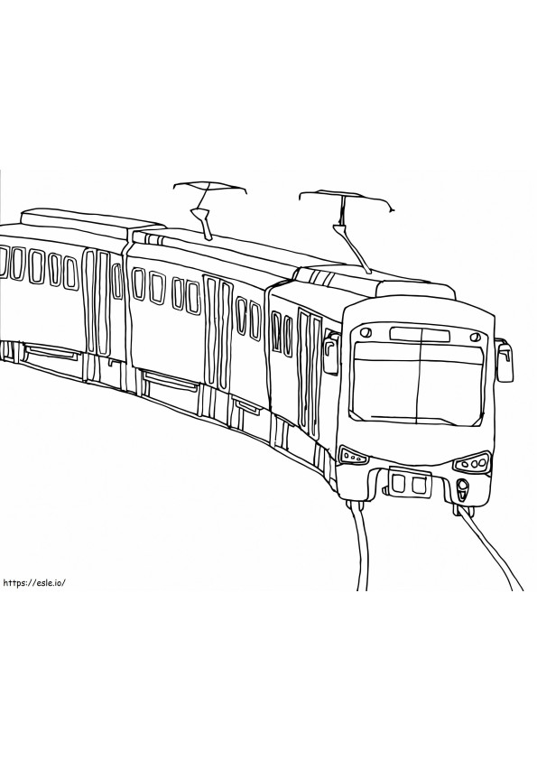 Coloriage Train urbain à imprimer dessin