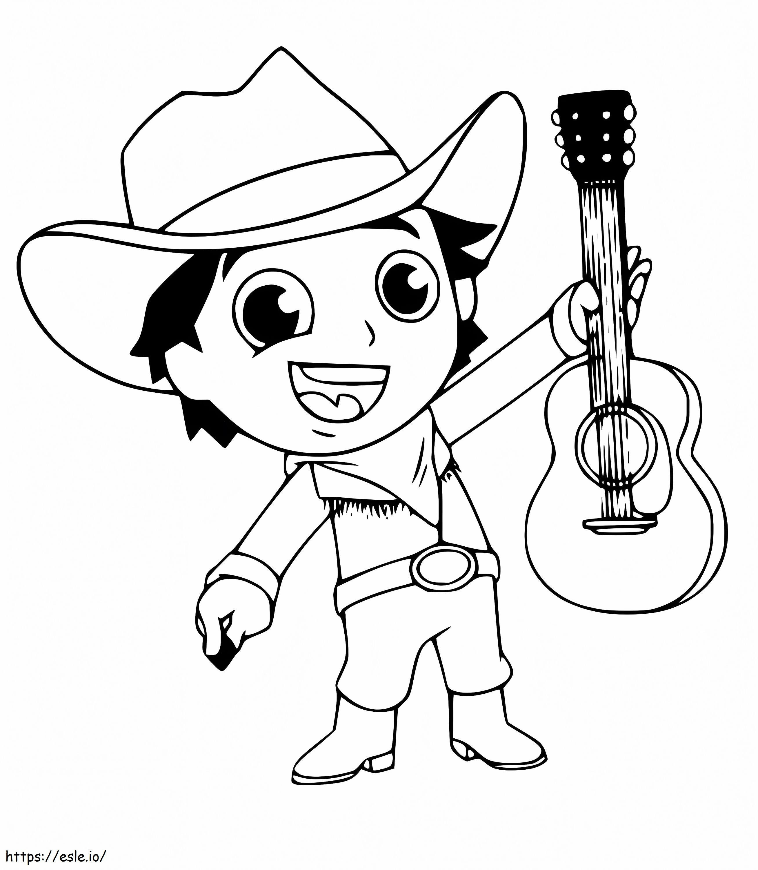 Cowboy Ryan coloring page