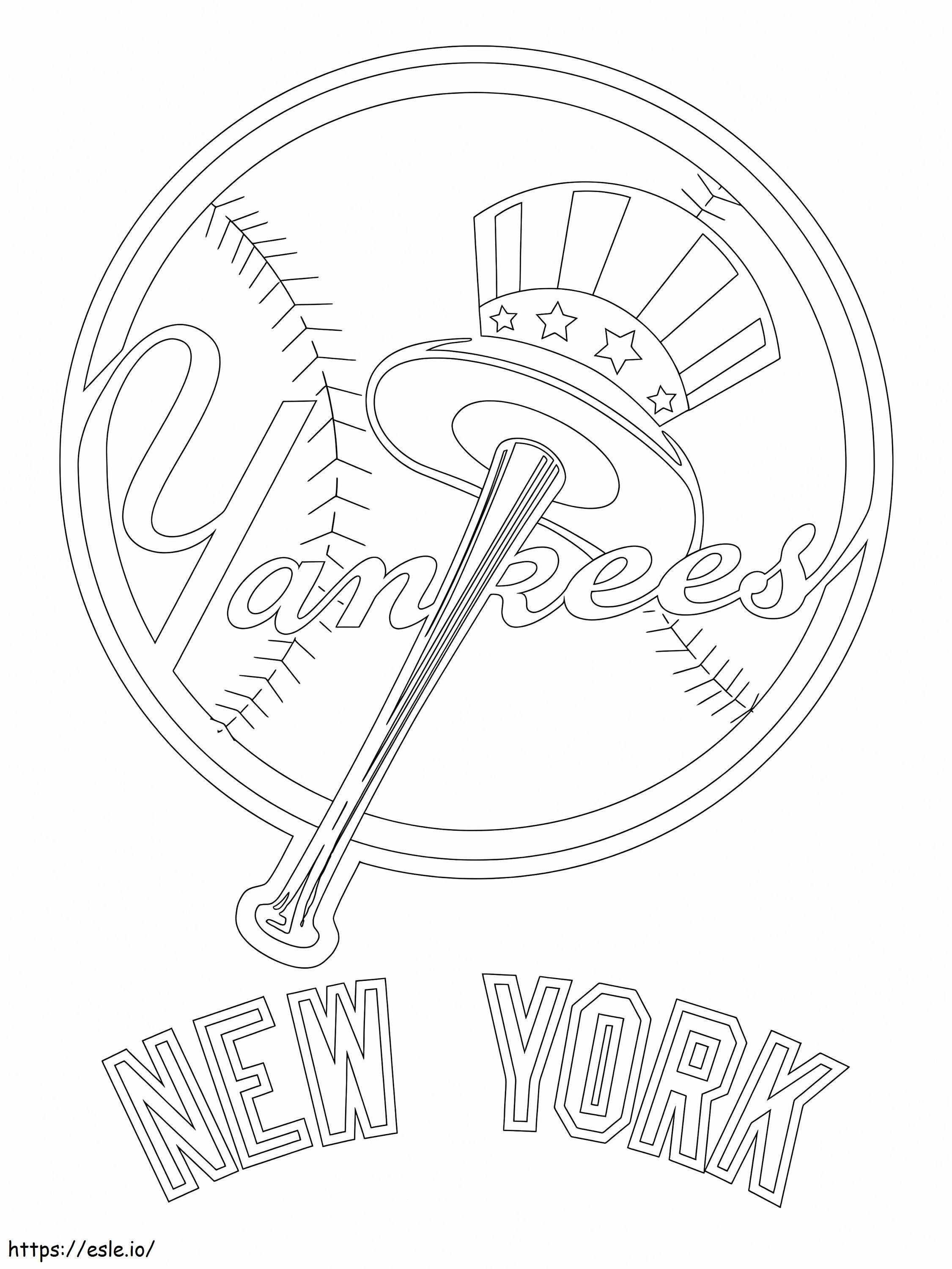 New York Yankees 2 coloring page