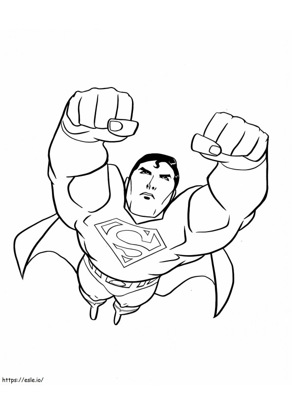 ヒーロースーパーマン ぬりえ - 塗り絵