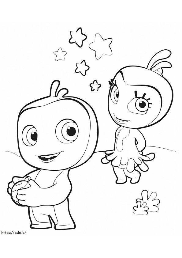 Lily And Boomer From Kate And Mim Mim coloring page