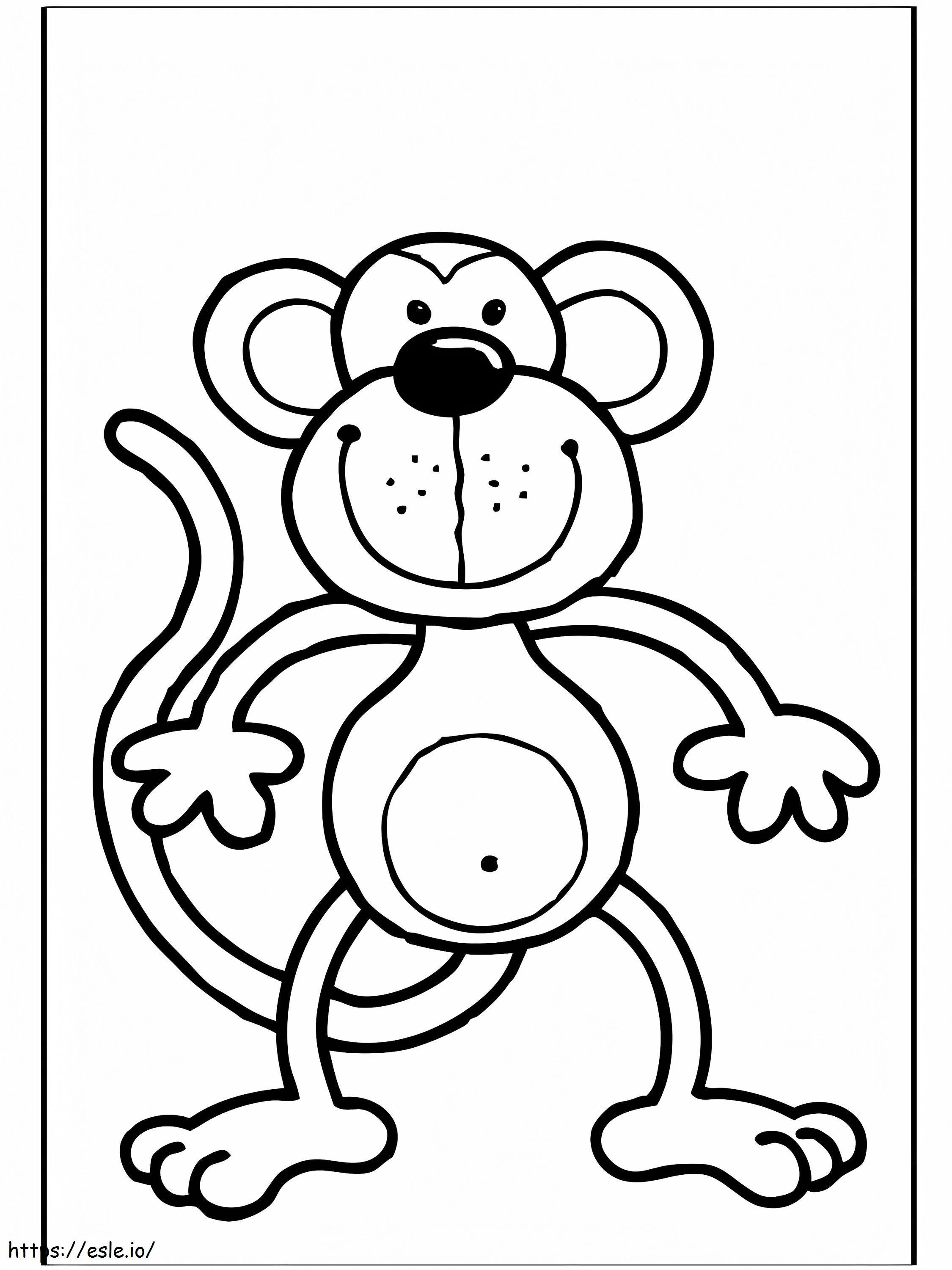 Macaco para impressão grátis para colorir