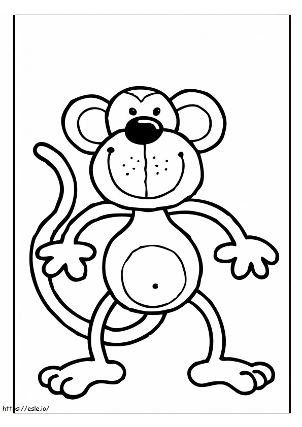 Małpa do bezpłatnego wydruku kolorowanka