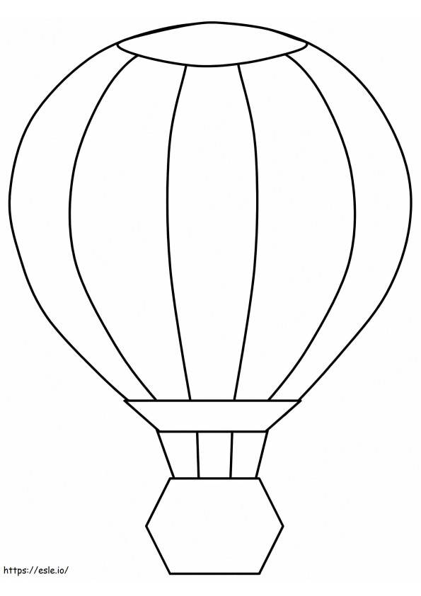 Easy Hot Air Balloon coloring page