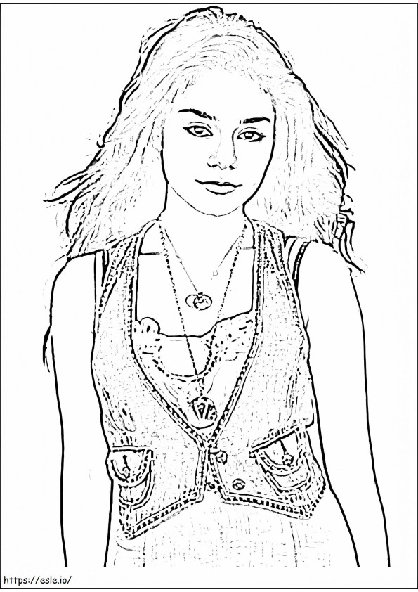 Gabriella From High School Musical 2 coloring page