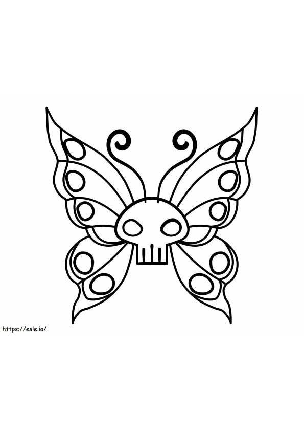 Coloriage Papillon Émo à imprimer dessin