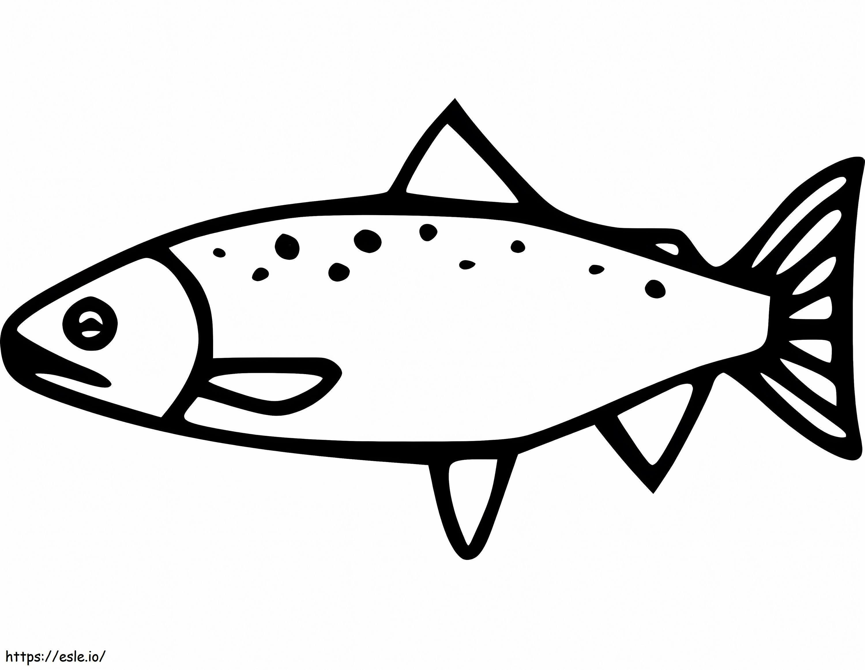 Salmon Chinook 1 Gambar Mewarnai