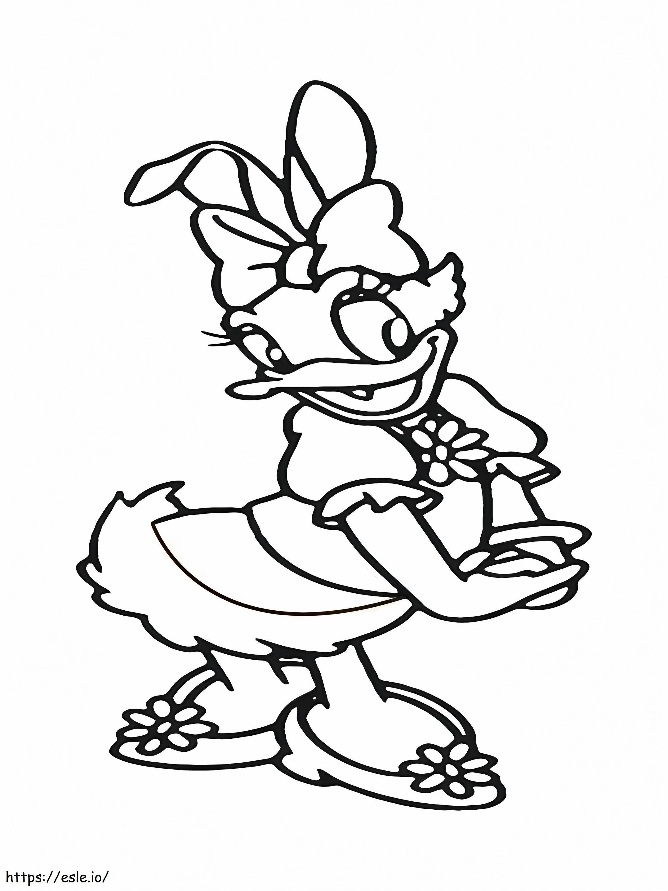 Happy Daisy Duck coloring page