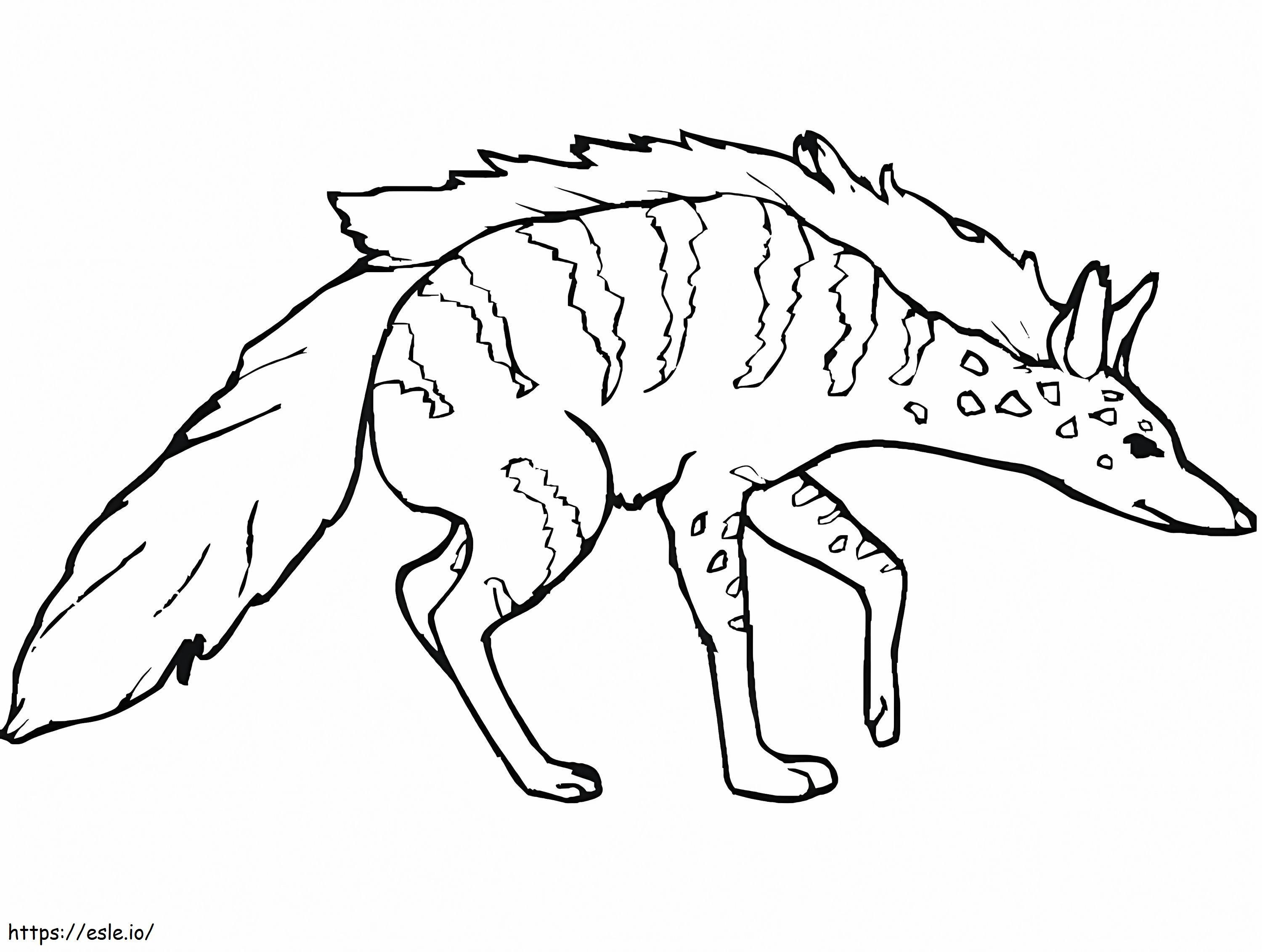African Striped Hyena coloring page