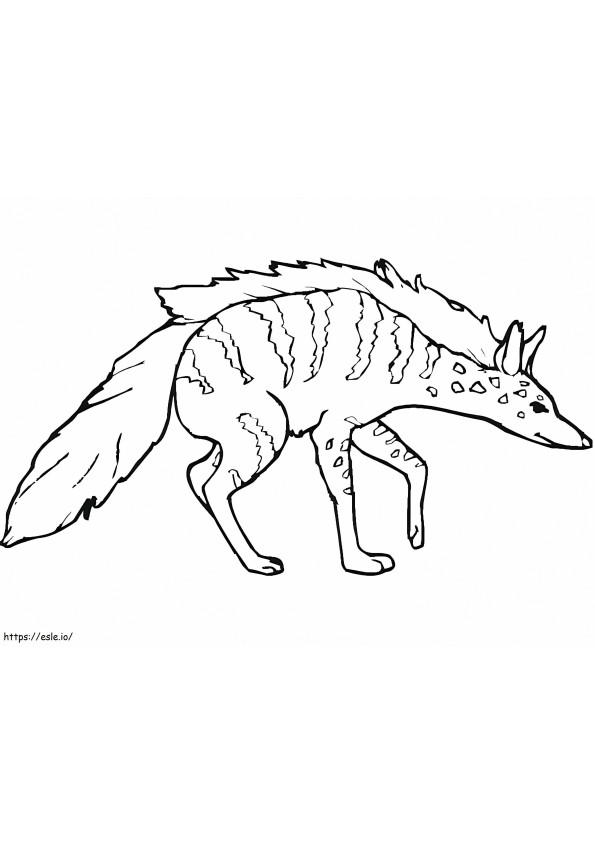 Coloriage Hyène rayée africaine à imprimer dessin