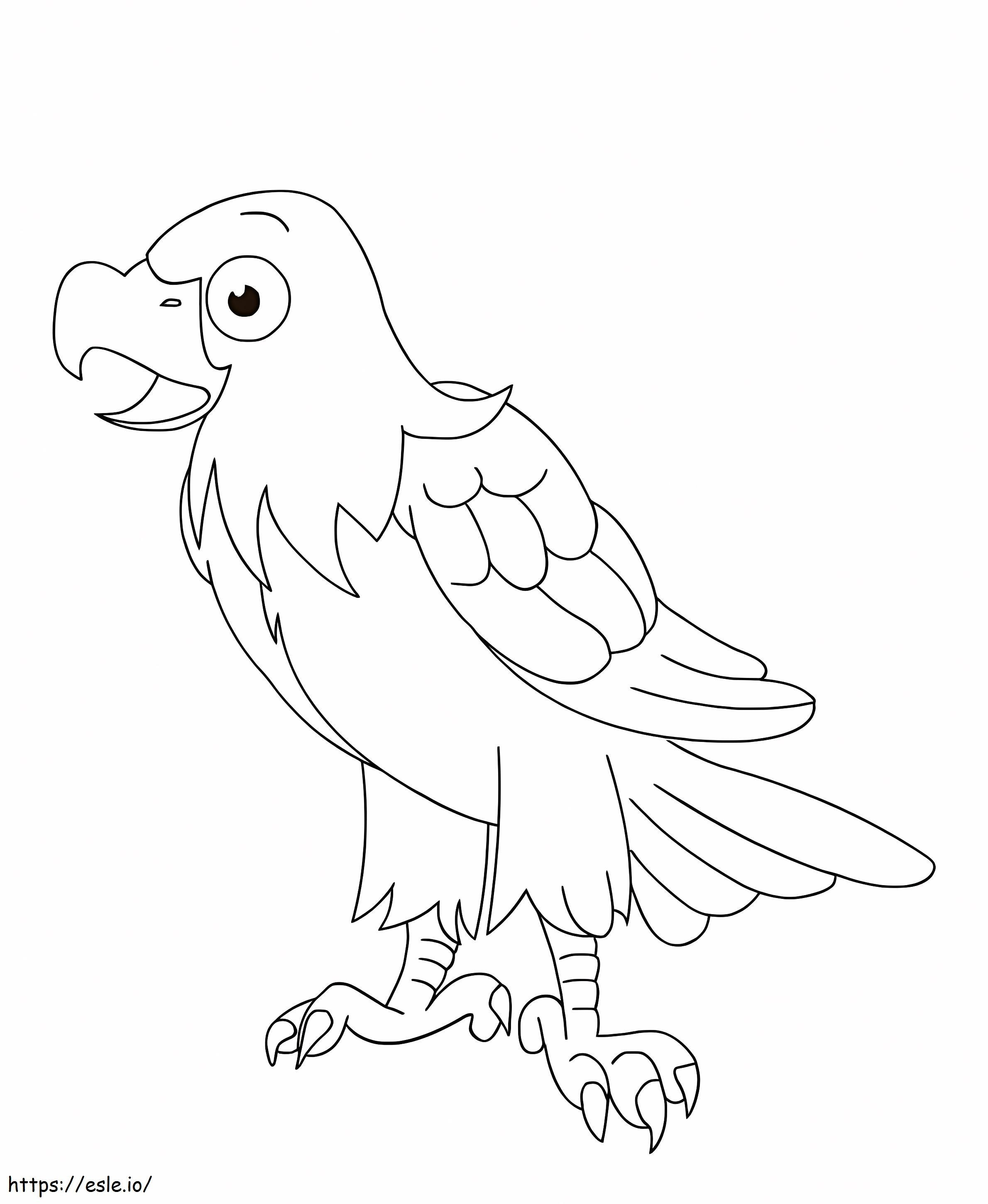 Águila de dibujos animados para colorear