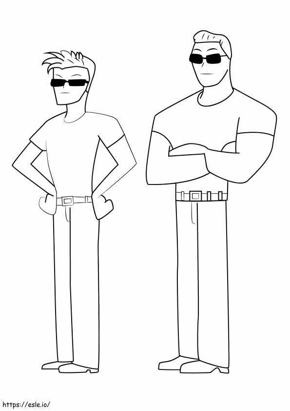 Blade And Christo From 6Teen coloring page
