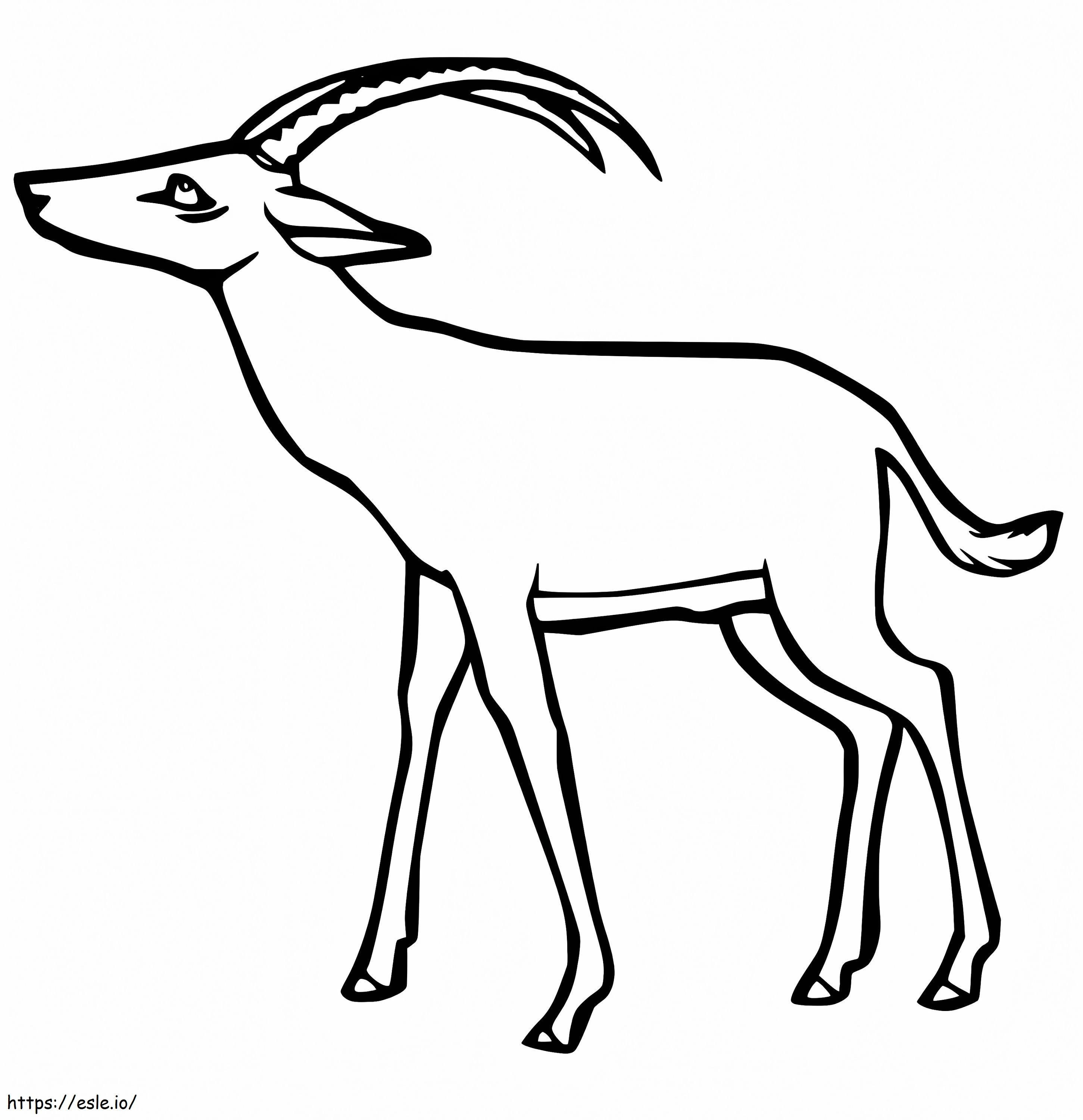 Coloriage Gazelle 2 à imprimer dessin