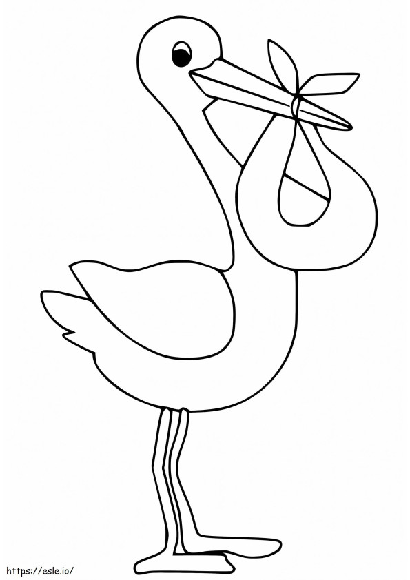 Stork And Cloth Bundle coloring page