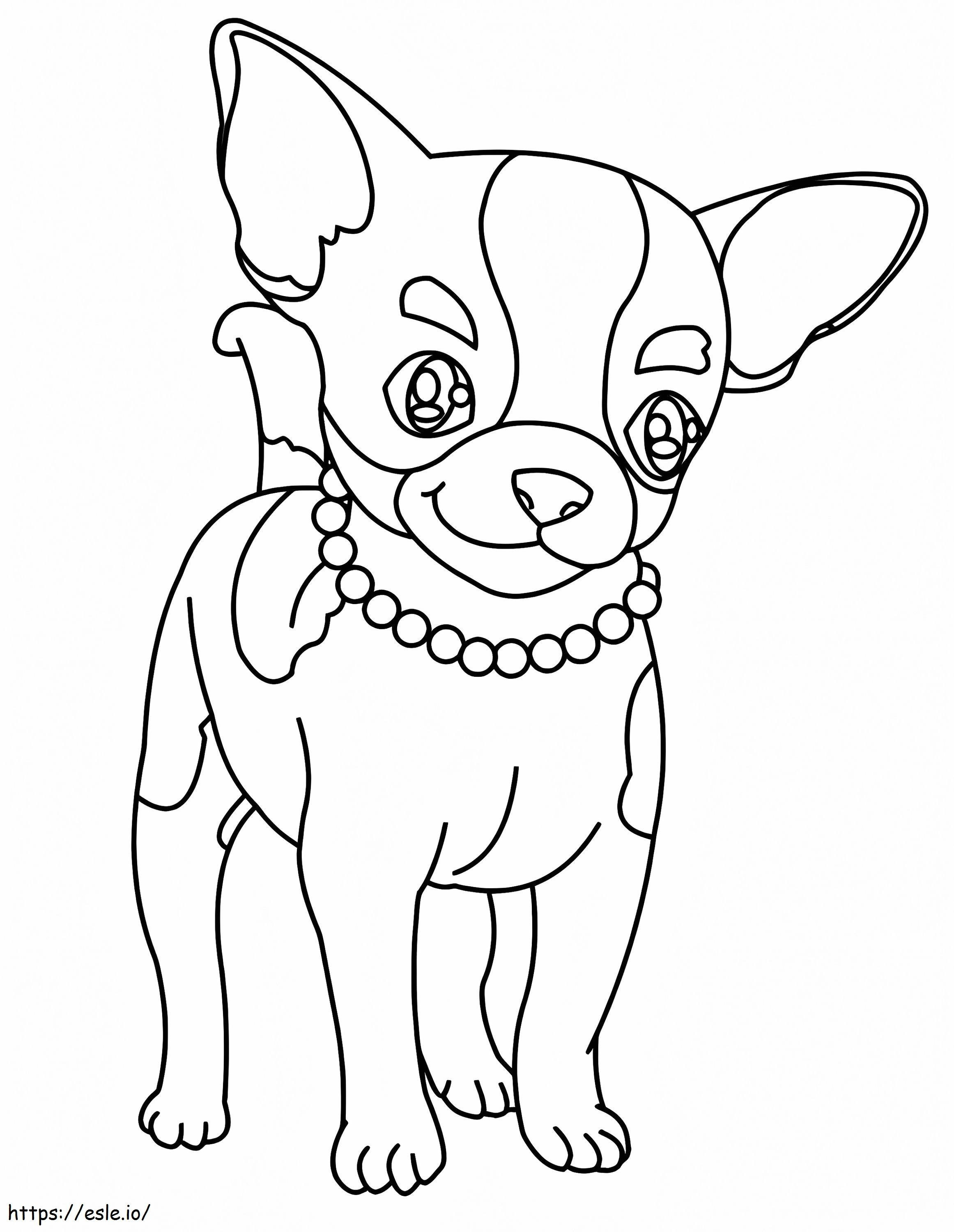 Lovely Chihuahua coloring page