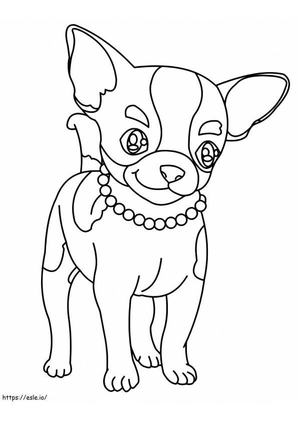 Adorável Chihuahua para colorir