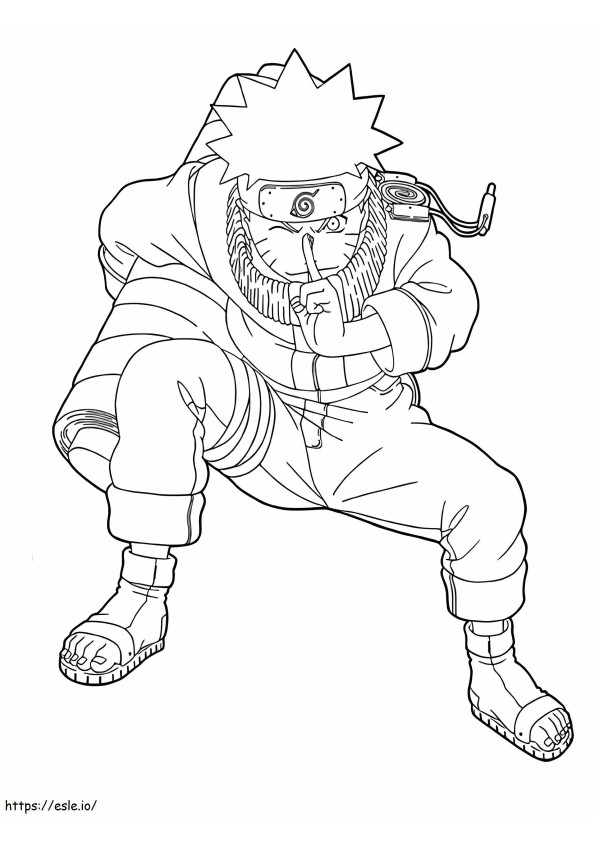 1561188935 Naruto With Scroll A4 coloring page