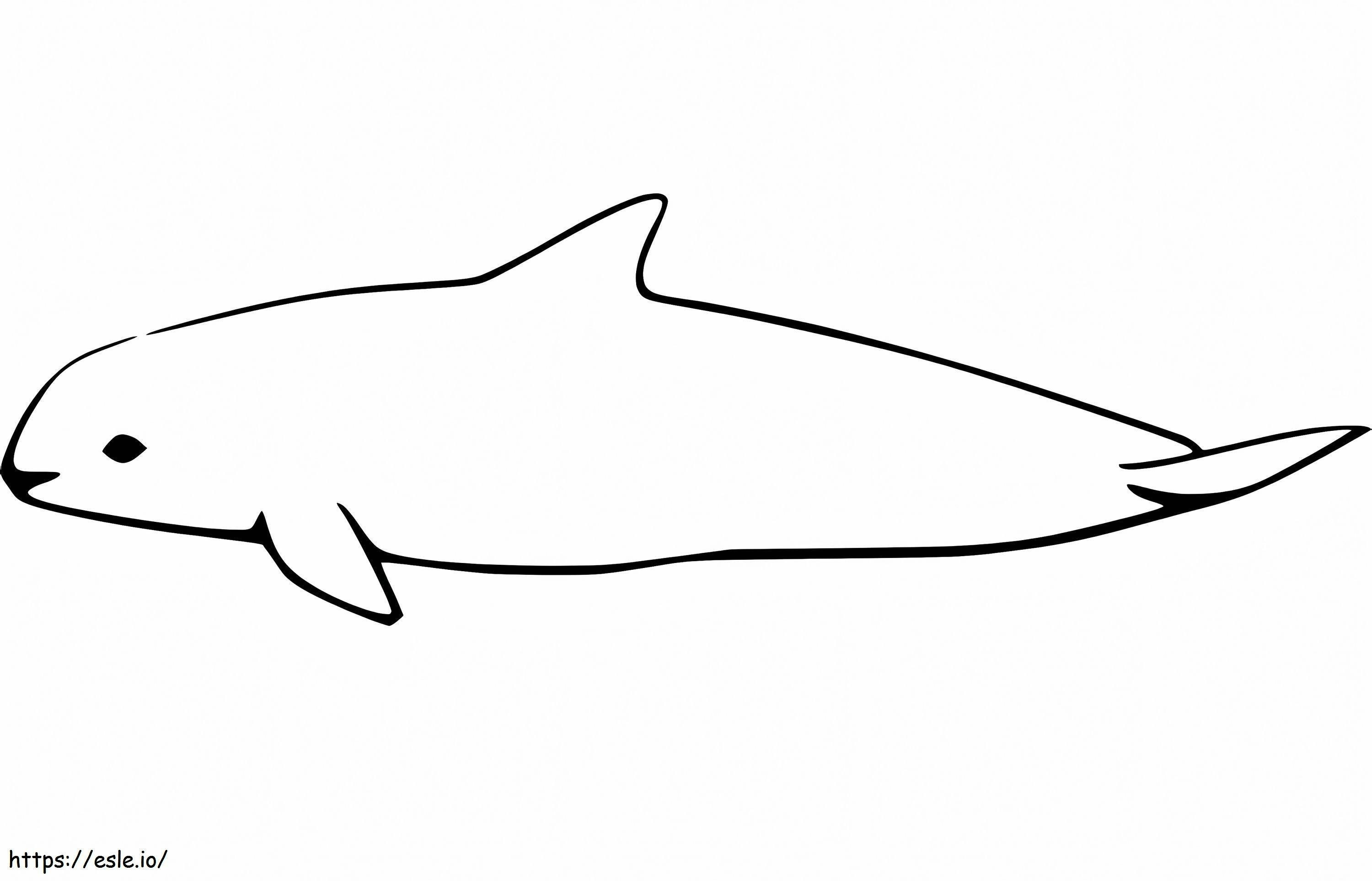 Eenvoudige bruinvis kleurplaat kleurplaat