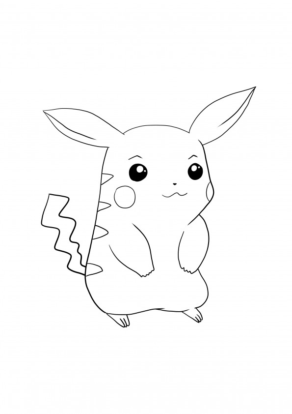 Pikachu-Pokémon go télécharger et colorier la page gratuitement