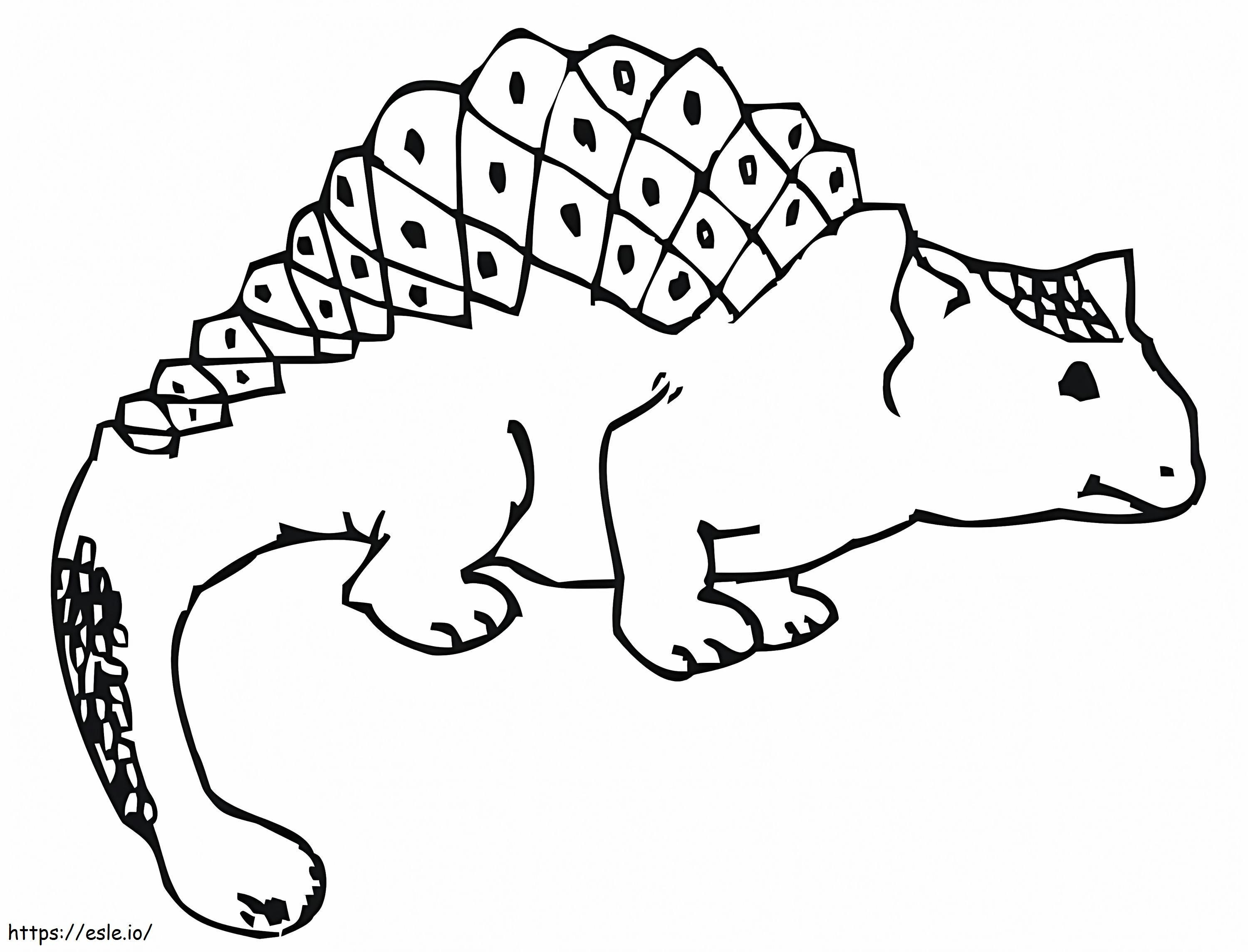 Söpö Ankylosaurus värityskuva