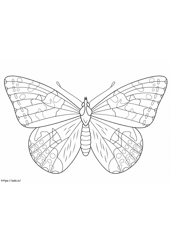 Coloriage Belle dame papillon à imprimer dessin