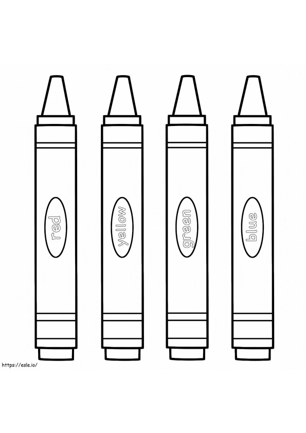 Simple Crayons coloring page