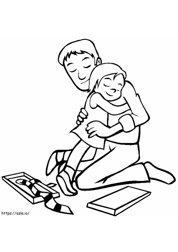 Father And Daughter coloring page