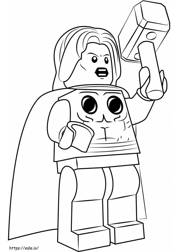 Lego Thor'S Clamp Hammer coloring page