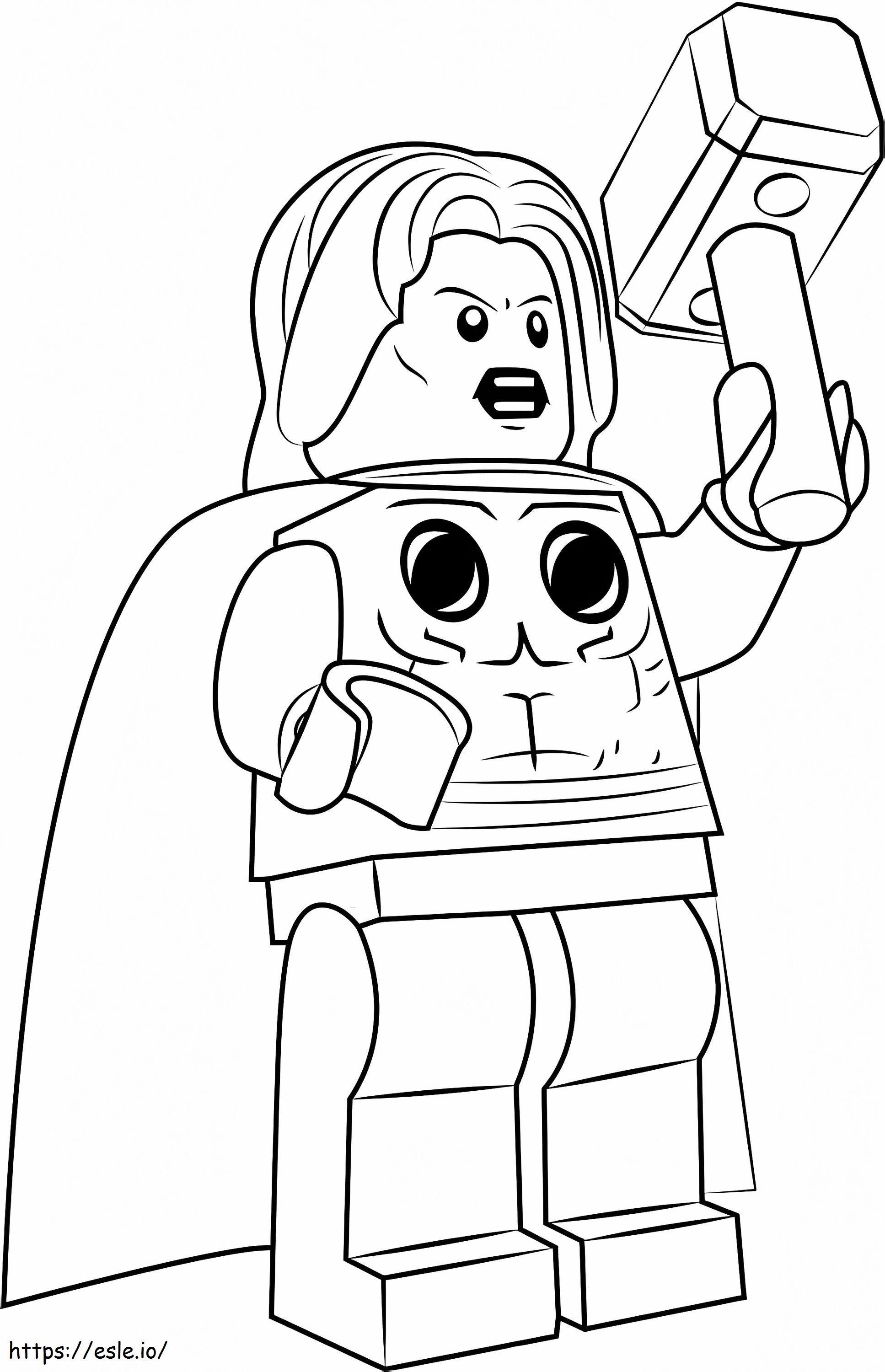Lego Thor'S Clamp Hammer coloring page