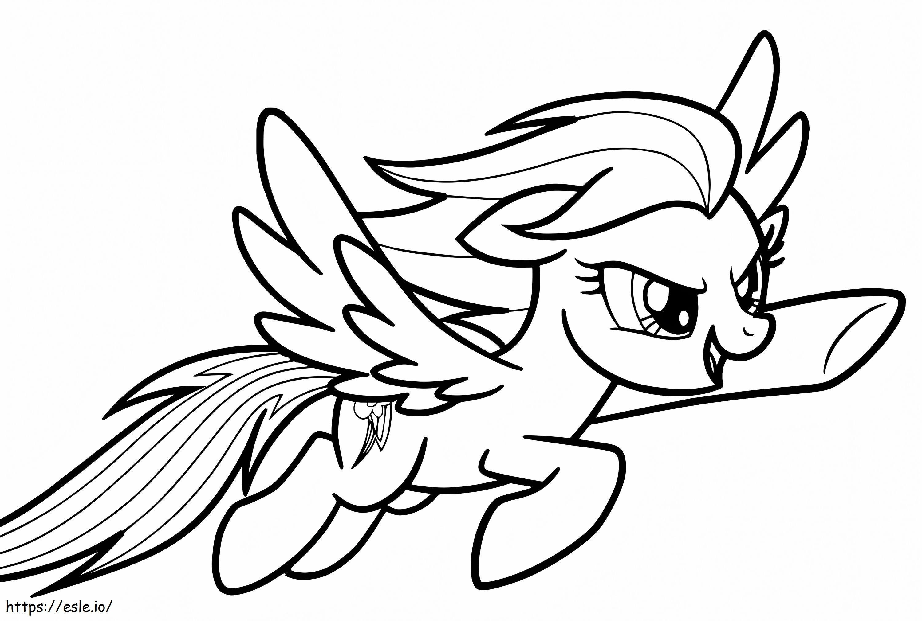Fast Rainbow Dash coloring page