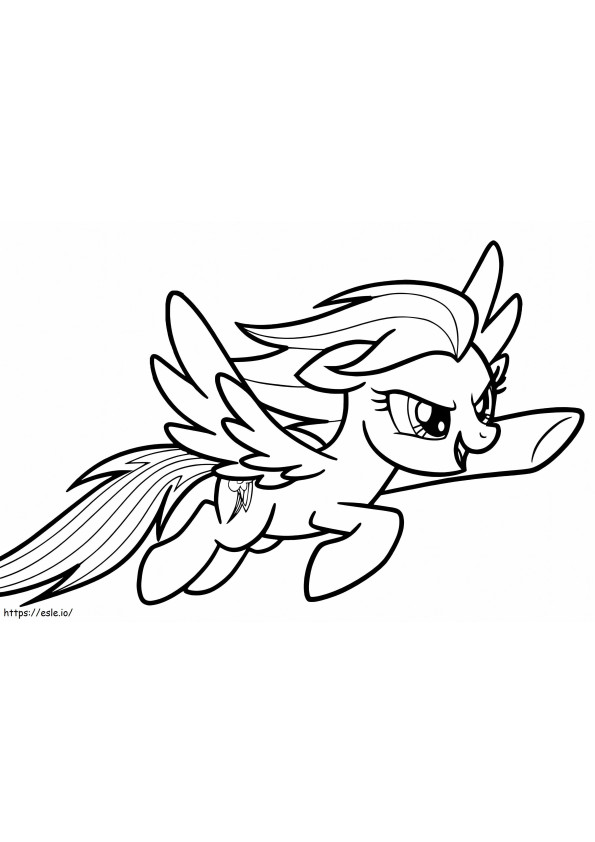Fast Rainbow Dash coloring page