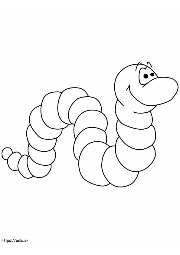 Cute Worms coloring page