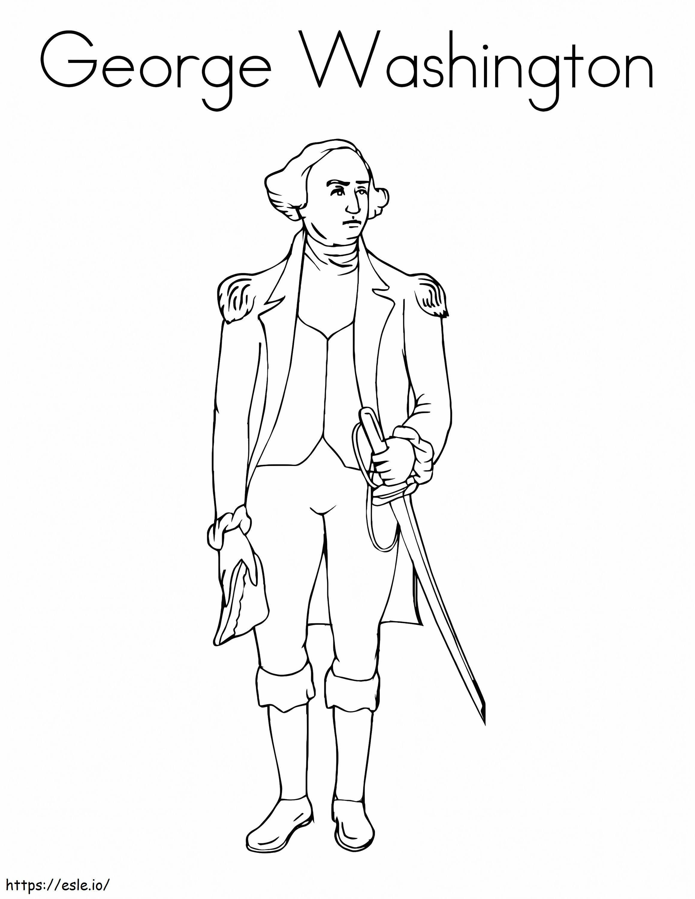 ジョージ・ワシントン 16 ぬりえ - 塗り絵