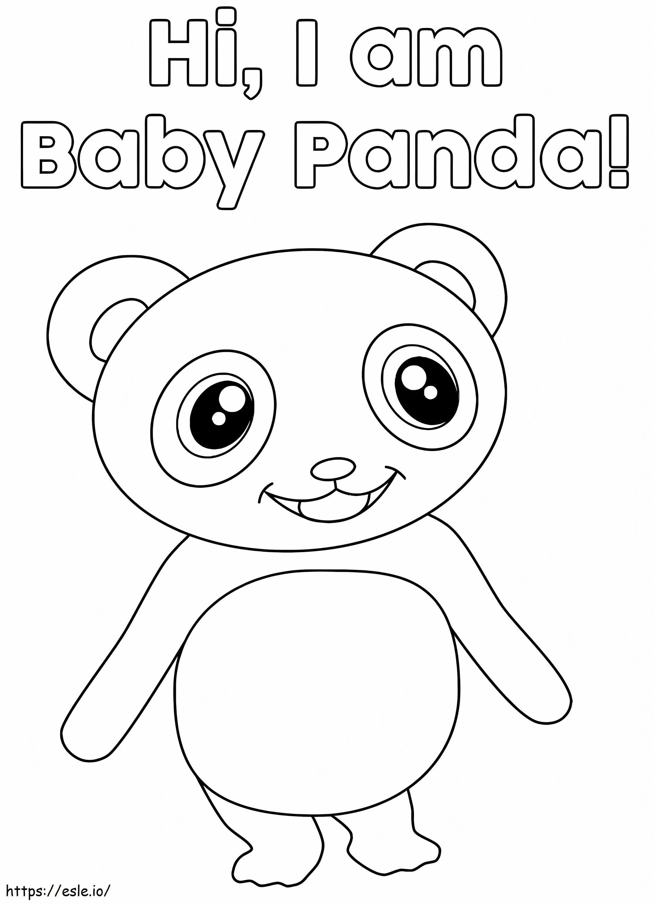 Baby Panda, piccolo barbone da colorare