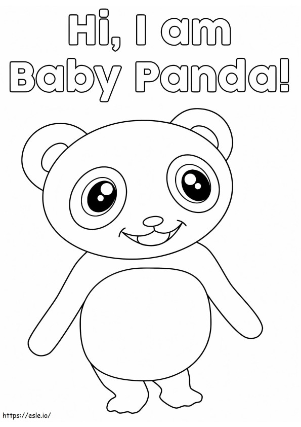 Bebé Panda Pequeño Bebé Bum para colorear