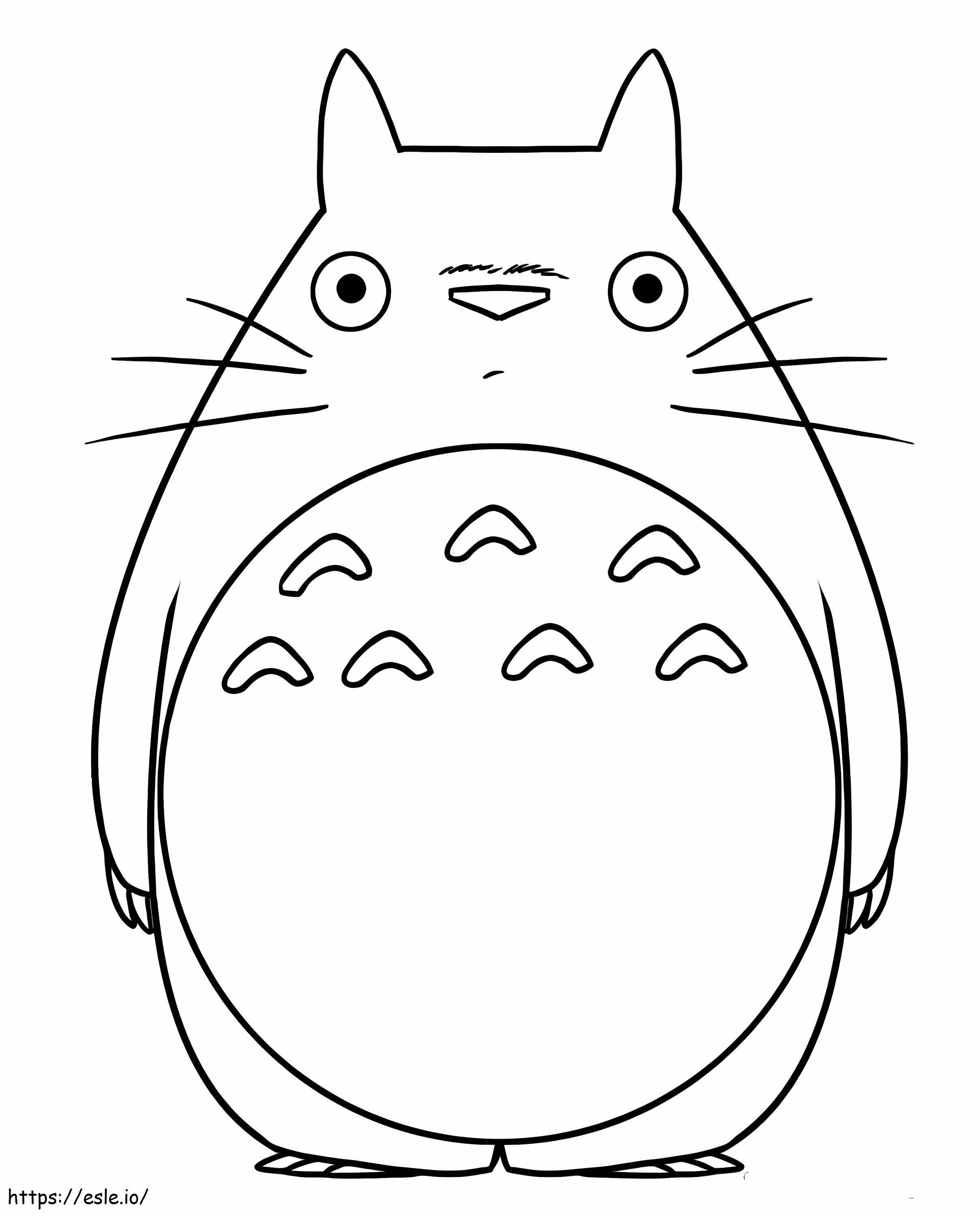 Il grosso grasso Totoro da colorare