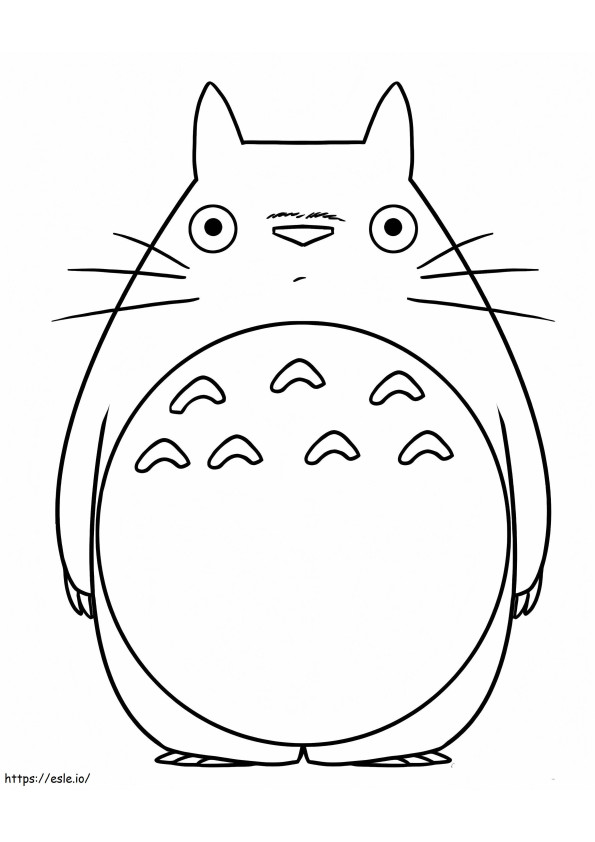Iso Paksu Totoro värityskuva