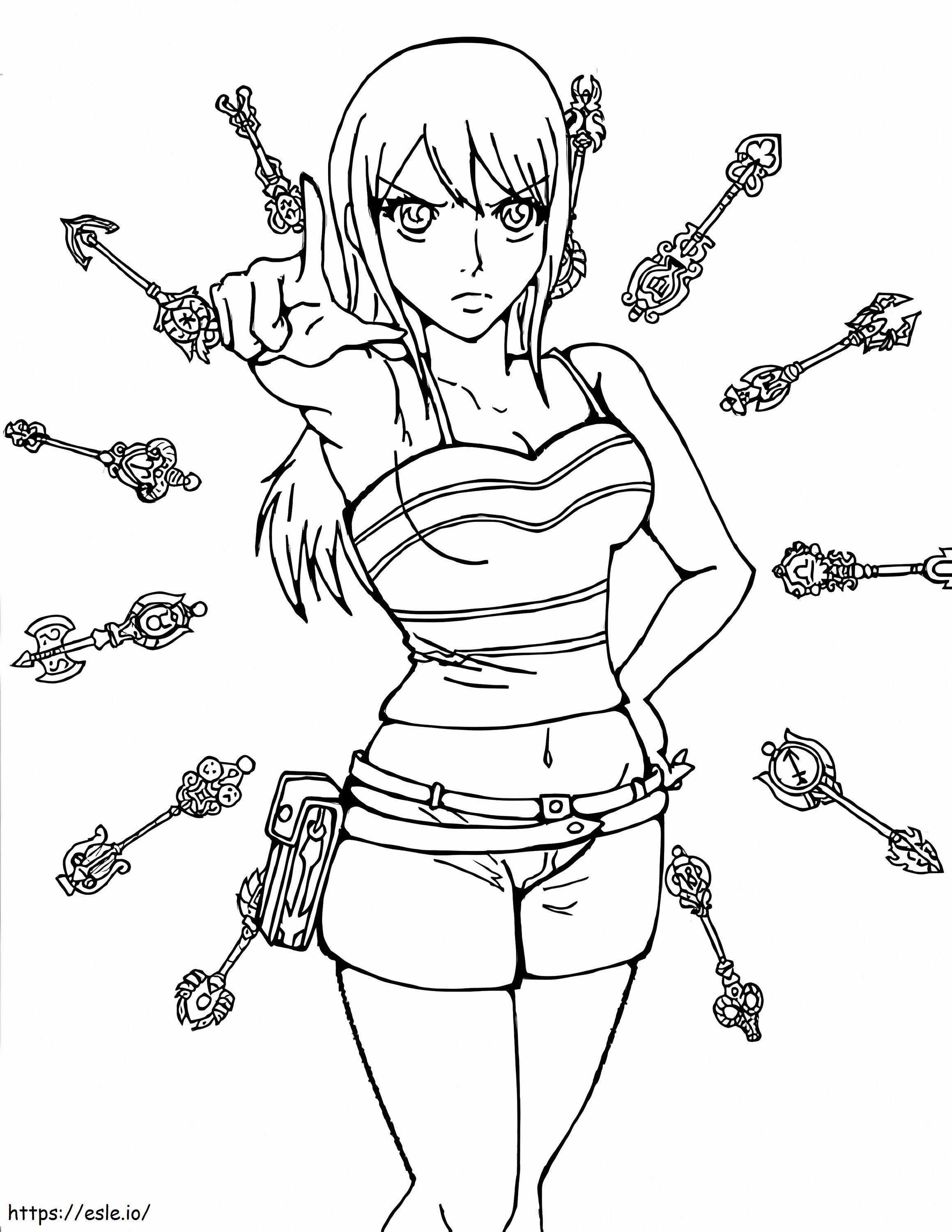 Awesome Lucy Heartfilia coloring page
