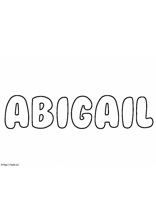 Print Abigail coloring page