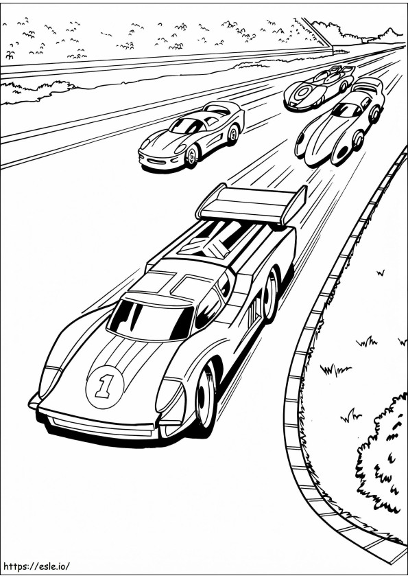 1534306716 Cars Racing A4 coloring page