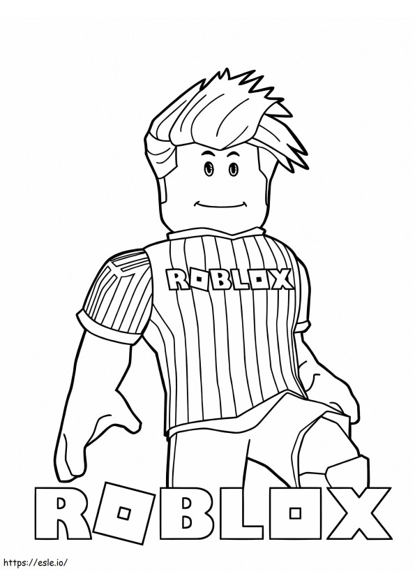 Jogador de futebol Roblox para colorir