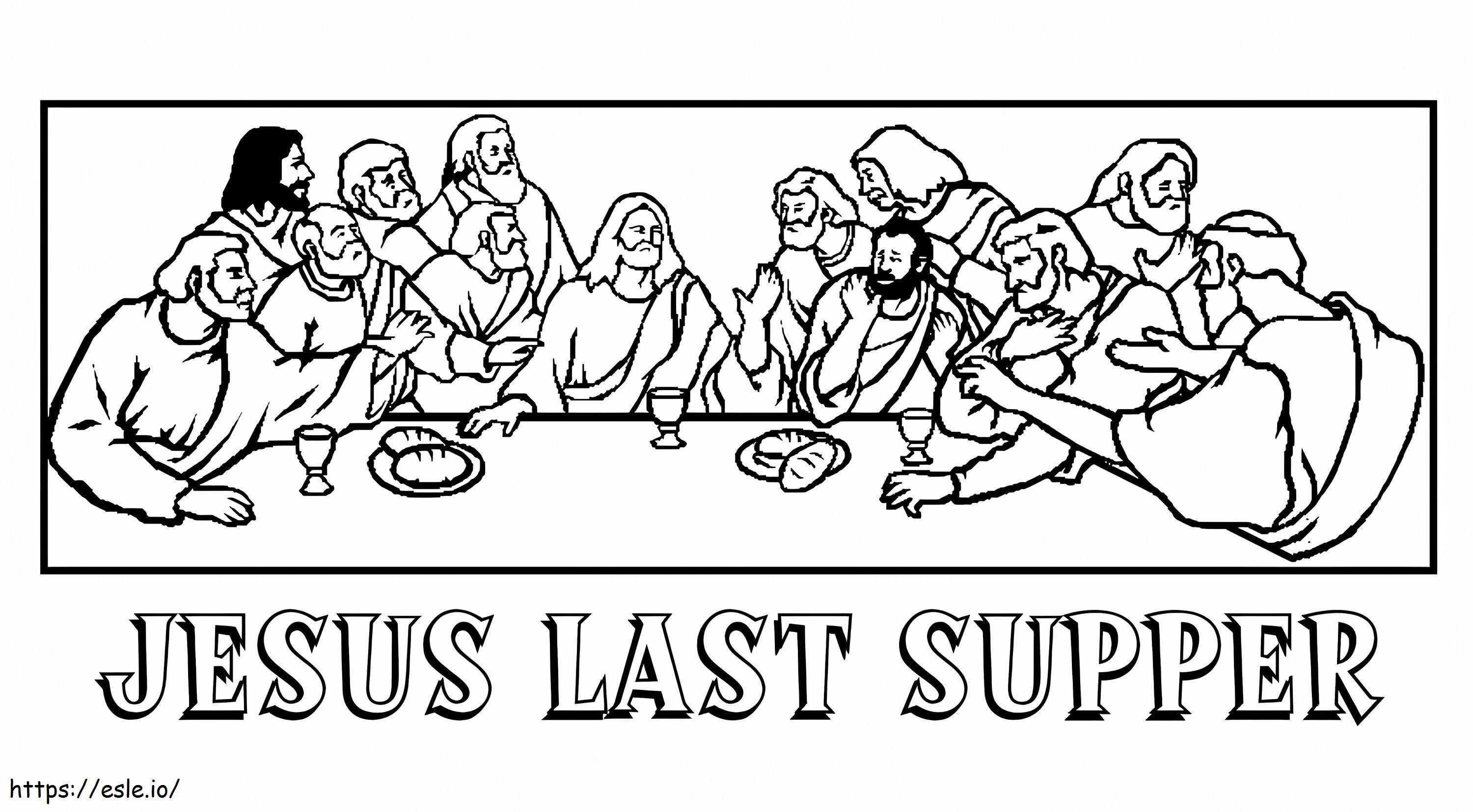 Jesus The Last Supper coloring page