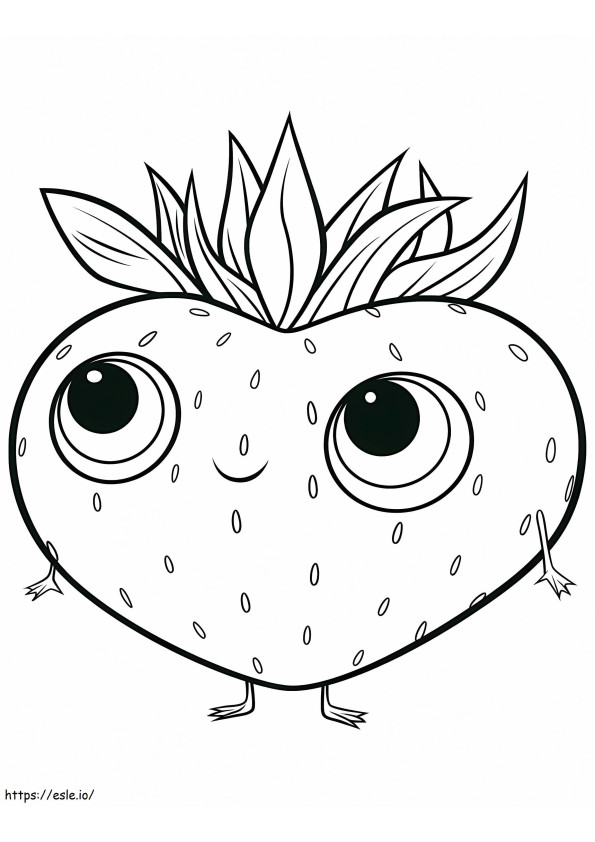 Adorable Strawberry coloring page