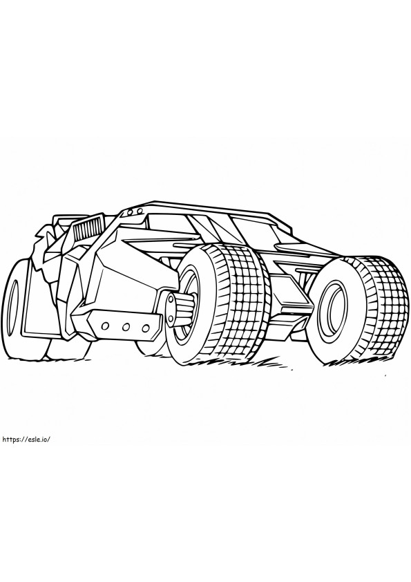 Coloriage Page de coloriage de la voiture de Batman à imprimer dessin