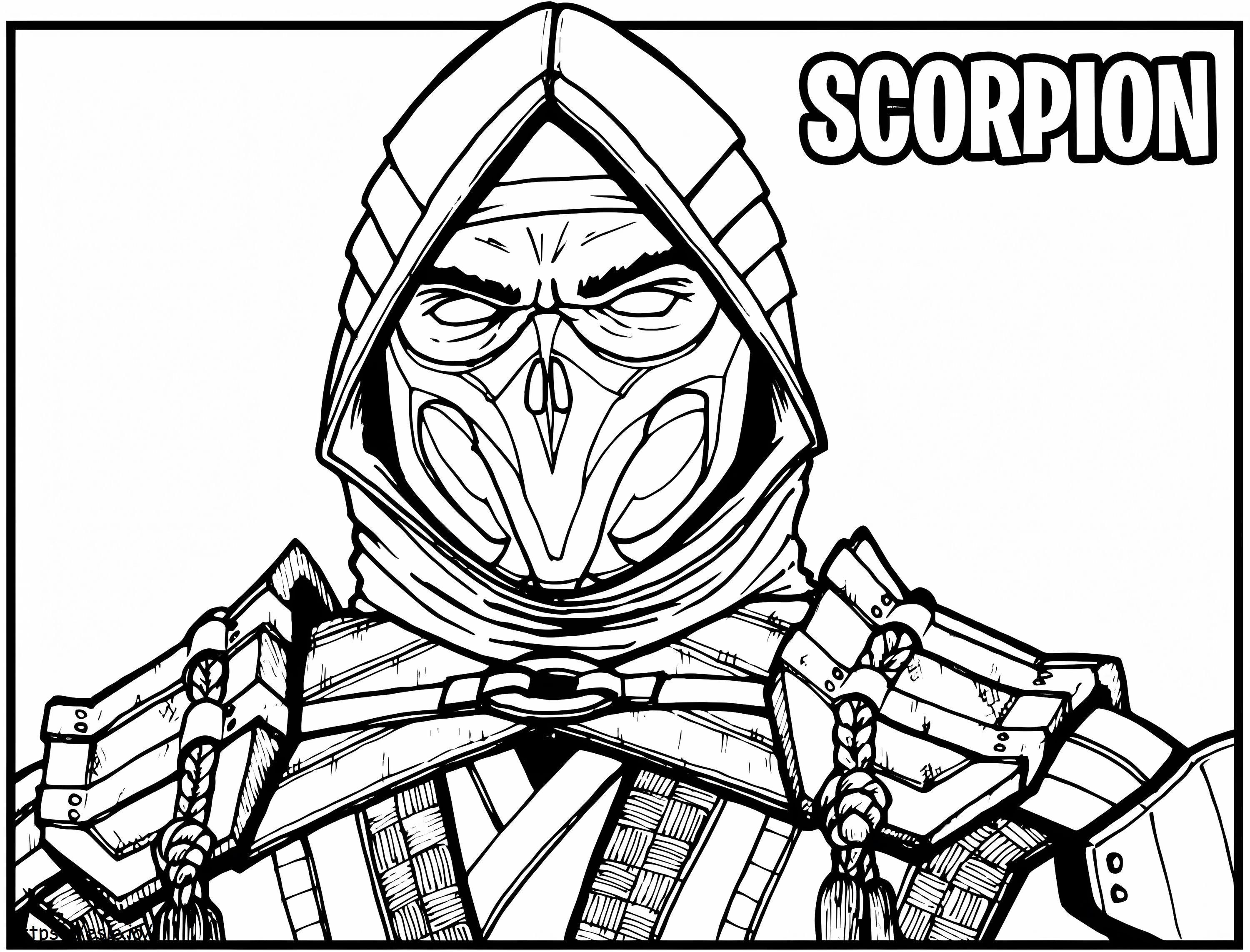 Skorpion Mortal Kombat 4 kolorowanka