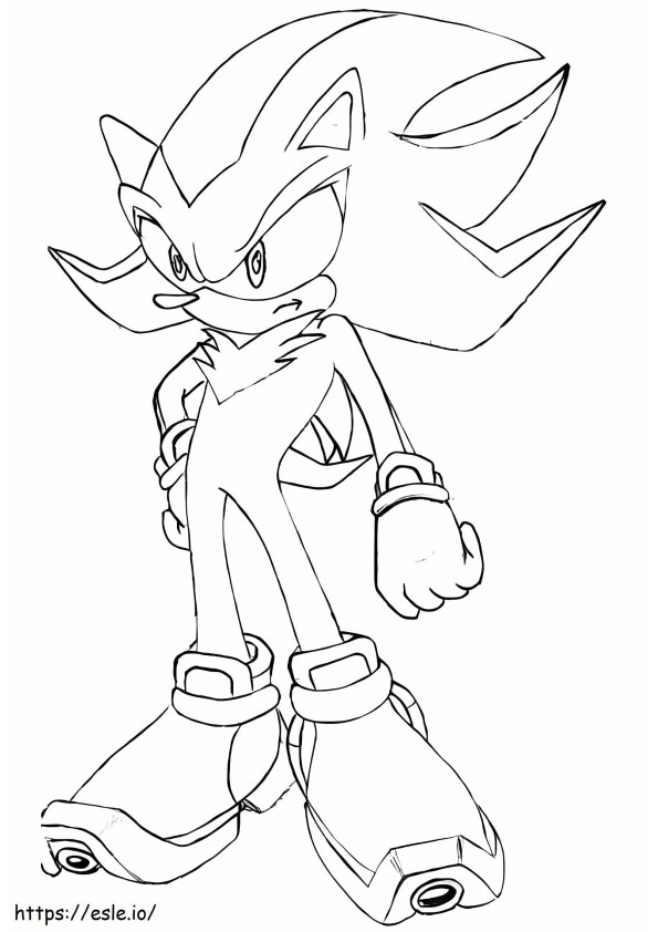 Free Shadow The Hedgehog coloring page